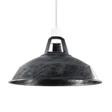 Image of 30cm Barn Slotted Easy Fit Metal Lampshade for ceiling light fitting shade
