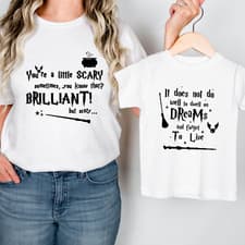 Image of Harry Potter Quotes White printed Crewneck T-shirt #00230