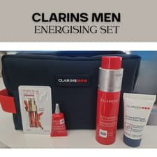 Image of Clarins Men Gel Energisant Set - Energising Gel Face Wash Eye Gel Serum