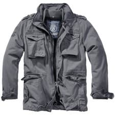 Image of Brandit M-65 Giant Jacket Army Mens Parka Lined Military Outodoor Charcoal Grey