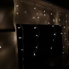 Image of 23.8m (960 LED) Premier Outdoor LED Icicle Christmas TIMER Lights - Warm White