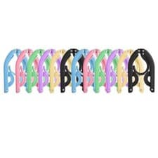 Image of 1pc/12pcs Folding Clothes Hangers Clothes Rack Plastic Compact Clothes Hanger