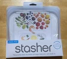 Image of STASHER Silicone Reusable Sandwich Storage Food Bag Plastic Free BRAND *NEW*