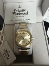 Image of Vivienne Westwood Time Machine Ladies Watch Gold Silver Two Tone Box Tags