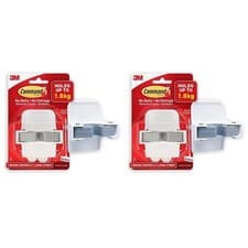 Image of 2 x Command Broom Gripper with Large Adhesive Strips Holds up to 1.8kg 17007-ES