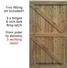 Image of PEDESTRIAN GATES, WOODEN GATES, ALL SIZES, HEAVY DUTY, IRONMONGERY INCLUDED