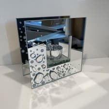 Image of Glass Tealight Holder With Diamontes By Hestia