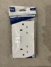 Image of BG Double Switched 13A Power Socket Double Pole - Brand New Unopened