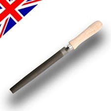 Image of 6" 150mm Half Round File Smooth Engineers File (with Wooden Handle fitted)
