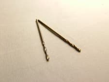 Image of 2x Cobalt HSS twist drill 1.0mm, made from solid 5% cobalt alloy,not just coated