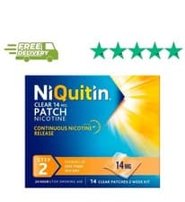 Image of NiQuitin 14mg Step 2 Nicotine Patches - 14 Patches 100% ORIGINAL ⭐⭐⭐⭐⭐