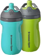 Image of Tommee Tippee 260ml Insulated Sport Bottle, 2-Pack, Green & Teal, BPA-Free