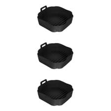 Image of Set of 3 Air Fryer Oven Accessories Accessory Silicone Baking Pan
