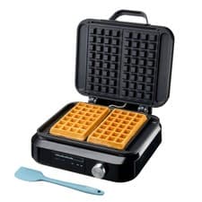 Image of Digital Dual Waffle Maker Luxury Belgian Waffles Iron Machine Cooks Profesional