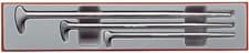 Image of Teng TTXPB3 3 Piece Steel Roll Head Heel Pry Wrecking Lever Bar Set 12",16", 20"