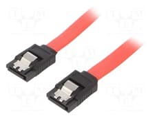 Image of 45cm Sata Cable Serial ATA 2 HDD Hard Drive Data Lead - Orange