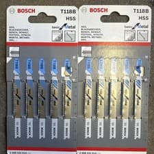 Image of ⭐10 X BOSCH 2608631014 T118B METAL JIGSAW BLADE 92MM 10 PIECE NEW⭐