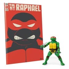 Image of Teenage Mutant Ninja Turtles BST AXN Figure & Comic Raphael Exclusive TMNT