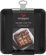 Image of Tala Performance, Loose Base Square Cake Tin, Professional Gauge Carbon Steel w