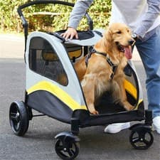 Image of S/M/L/XL Dog Stroller Pet Cat Pram Pushchair Animal Travel Carrier Space Saving