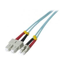 Image of 30m Fiber Duplex Patch cord OM3 50/125 Aqua LSZH SC/LC-
