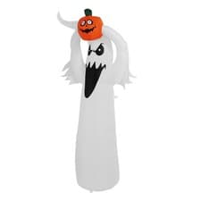 Image of 1.8m Halloween Inflatables Pumpkin Head White Ghost Inflatable Pumpkin Blow Up