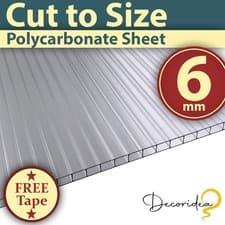 Image of 6mm Polycarbonate Roofing Sheets - Cut to Size - Various Colour