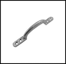 Image of 175mm 7" Hot Bed D Sash Pull Handle Galvanised Door Gate Shed c/w Fixings