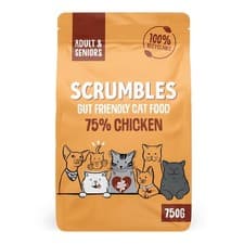 Image of Scrumbles Adult and Senior Cats Dry Food 750g