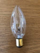 Image of SBC/B15 Small Bayonet Cap Incandescent Clear Candle Light Bulb 25w 40w & 60w x10