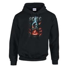 Image of ACDC Inspired Black Unisex Pullover Hoodie, S-2XL, Rock Music