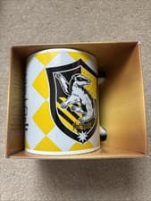 Image of Harry Potter Hufflepuff Mug Cup with Badger House Crest Yellow