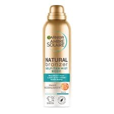Image of Garnier Ambre Solaire Natural Bronzer Quick Drying Dark Self Tan Body Mist In...