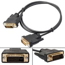 Image of DVI Cable Gold Plated DVI D to DVI-D Male Dual Link Cable Lead Adapter