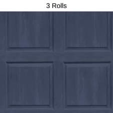 Image of 3 Rolls Washed Panel Navy Wallpaper Arthouse Wood Effect