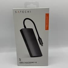 Image of Satechi USB C Hub 8-in-1 Multiport Adapter V2 4K 60W PD - Space Grey (ST-TCMA2M)