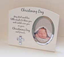 Image of Christening Day Photo Picture Frame 3x4 Baby Gift by Celebrations