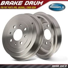 Image of 2x Rear Brake Drums for Fiat Punto Opel Vauxhall Corsa Adam Corsavan 2005-2025