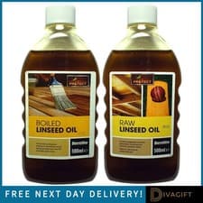 Image of BARRETTINE BOILED RAW LINSEED OIL GIVE WOOD LONG LASTING NATURAL SHEEN FINISH