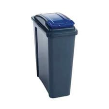 Image of VFM Recycling Bin with Lid 25 Litre Blue 384286
