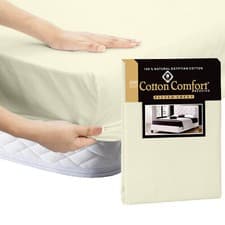 Image of 100% Egyptian Cotton 35cm Extra Deep Fitted Sheet 400 TC 25cm Bed Sheets UK Size