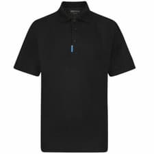 Image of Portwest WX3 Short Sleeve Polo Shirt Polycotton Smart Workwear Black Sml - 6XL 