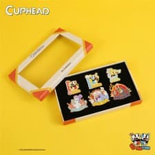 Image of 6 PCS Cuphead Metal Badges Set Collectibles Brooch Pin Gift hot