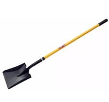 Image of Square Spade Shovel 1480mm Long Fibreglass RubberGrip Handle Builder Garden 1149