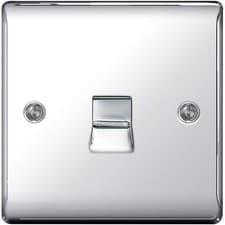 Image of BG Nexus Metal Master Telephone Socket 1 Gang Polished Chrome - NPCBTM1