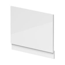 Image of Nuie Bath Panel Straight End Panel & Plinth Bathroom Panel Gloss White 700mm