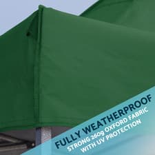 Image of Dellonda Premium 3 x 4.5m Pop-Up Gazebo Heavy Duty Water Resistant - Dark Green
