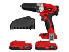 Image of Olympia Power Tools 20v Cordless Combi Drill + 2 x 2Ah Batteries + Fast Charger