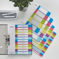 Image of Leitz Index Print 1-12 WOW A4 PP Coloured