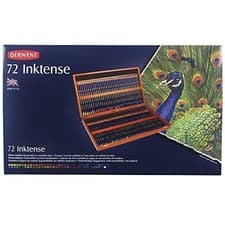 Image of Derwent watercolor pencils ink Tense pencil 72 color set wood box set 2301844